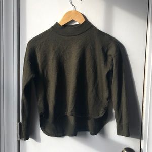 Mock neck cropped sweater